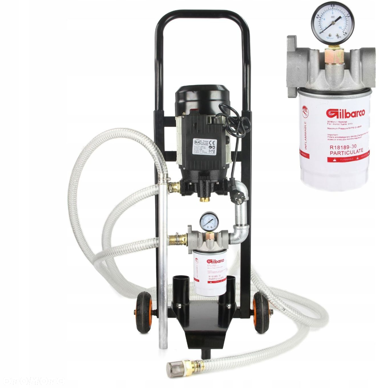 POMPA DO OLEJU SILNIKOWEGO STOJAK STOJĄCY 1100W 50l/min 230V BJC M79928A - 2