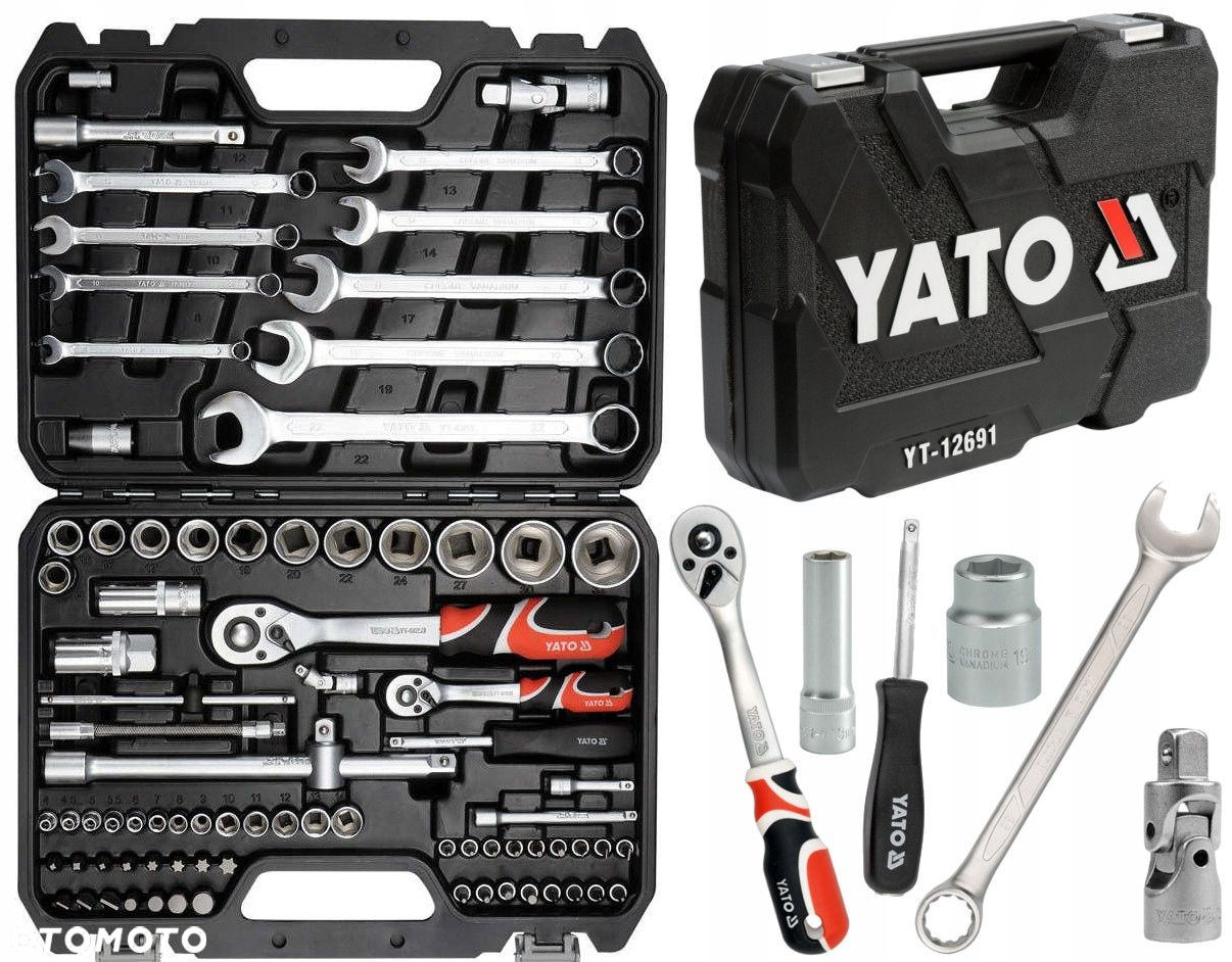 YATO ZESTAW KLUCZY NASADOWCH NARZĘDZI 82el YT-1269 PŁASKO OCZKOWE TORX - 2