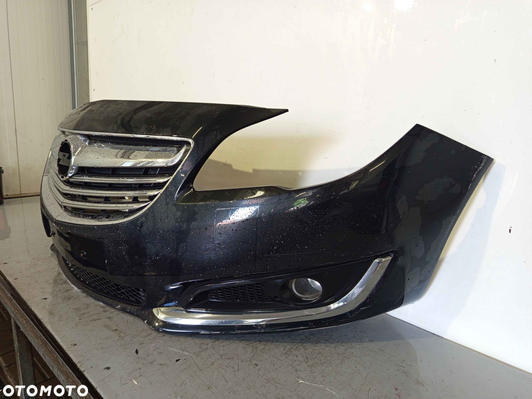 ^ ZDERZAK PRZÓD PRZEDNI OPEL INSIGNIA A I 1 LIFT FL Z22C CZARNY HALOGENY - 3