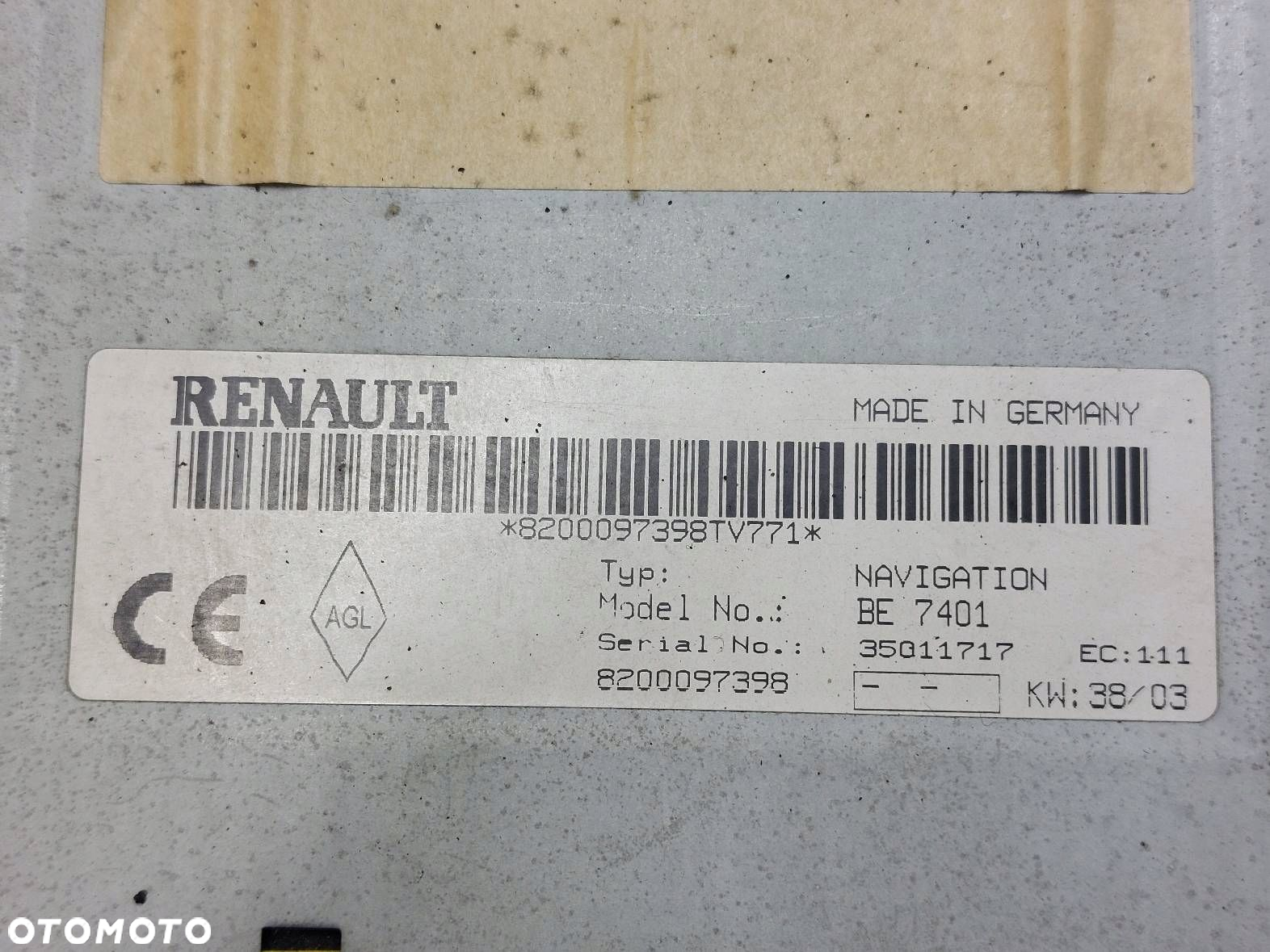 RADIO ODTWARZACZ  RENAULT MEGANE II 8200097398 - 3
