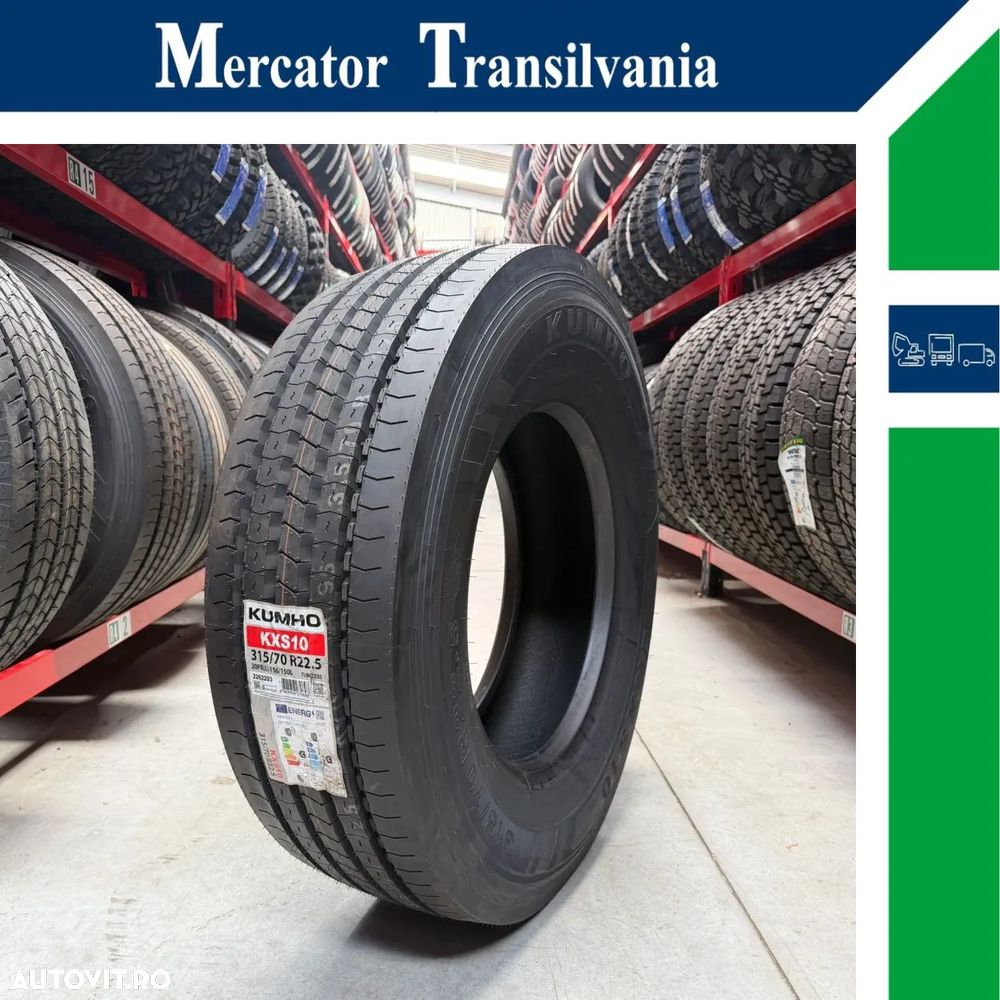 Anvelopa NOUA 315/70R22.5 Kumho KXS10, M+S*, Hybrid, Directie, 156/150L/C/C/A - 1