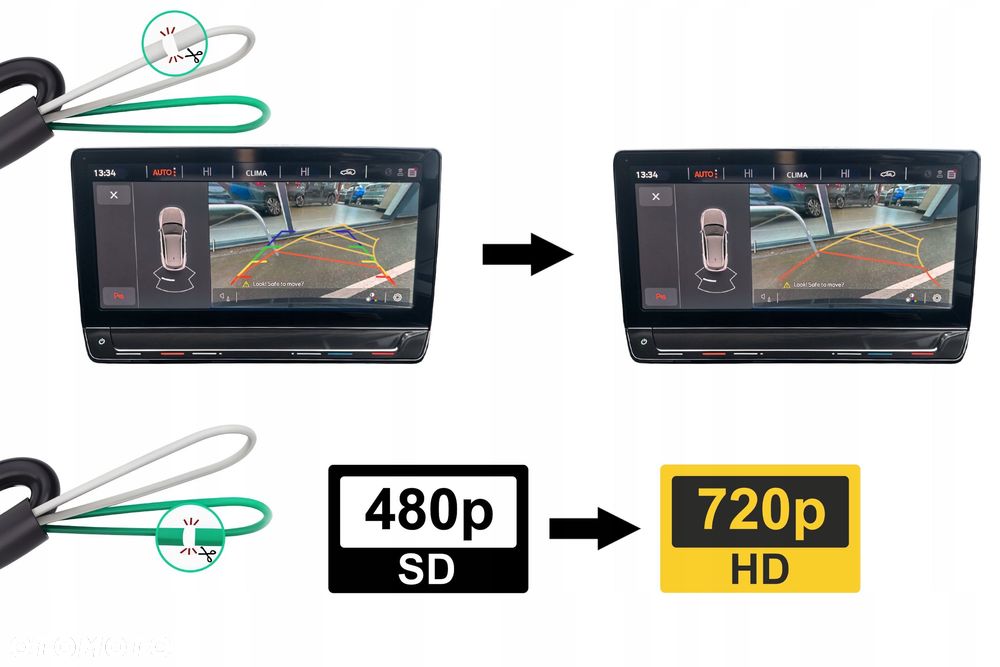 hyundai tucson ii lm 2009-2015 kamera cofania full hd dynamiczne linie - 3