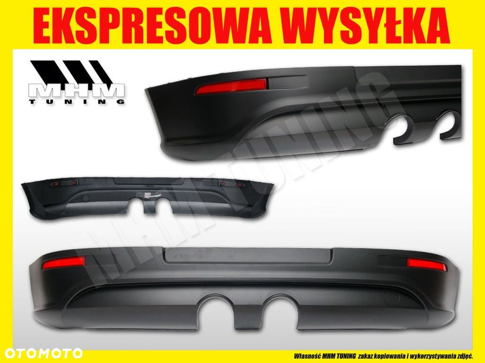 ZDERZAK TYL DOLNY SPOILER 2RURY VW GOLF V 5 1K0 2003-2008 GTI R32 TUNING - 2