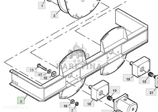 John Deere 9780CTS 9780HM 9780 CTS Rama Rozrzutnika Plew AZ61473CZĘŚCI - 1