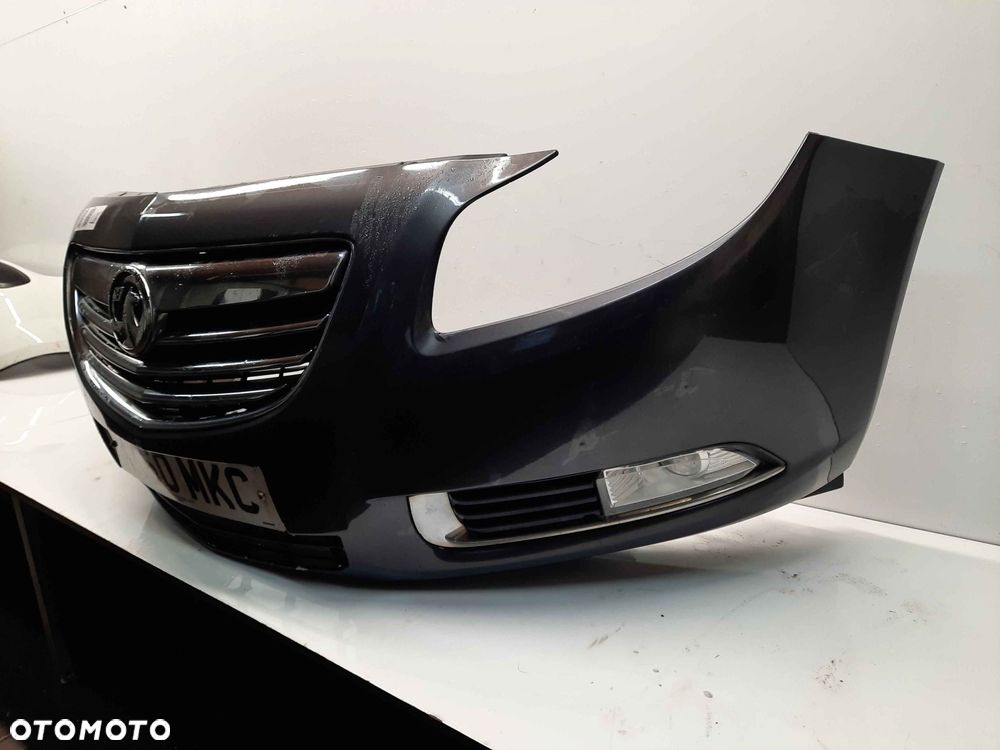 } ZDERZAK PRZÓD PRZEDNI OPEL INSIGNIA A I 1 Z177 SZARY GRAFITOWY HALOGENY - 3