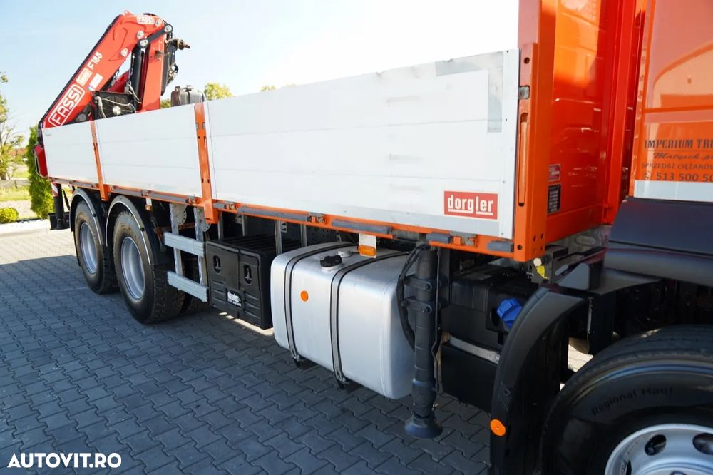 Iveco STRALIS 420 / 6X2 / LIVRARE 6.5m + HDS FASSI. F185 CAPACITATE MAXIMĂ DE ÎNCĂRCARE 5750 KG / RADIOCOMANDĂ / ROTATOARE / ANVELOPE 100% / - 19