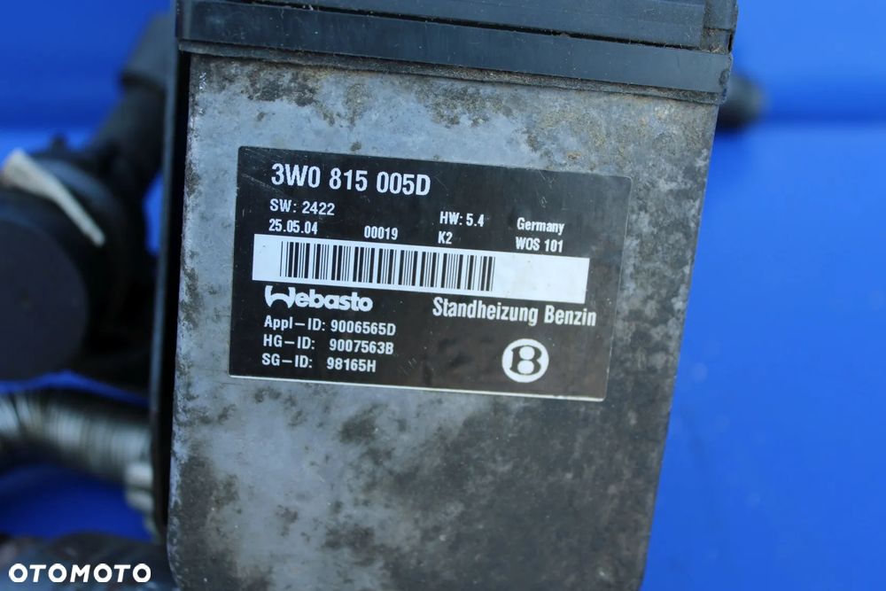 Webasto ogrzewanie postojowe OE Bentley Continental GT 3W0815005D 2004r - 7