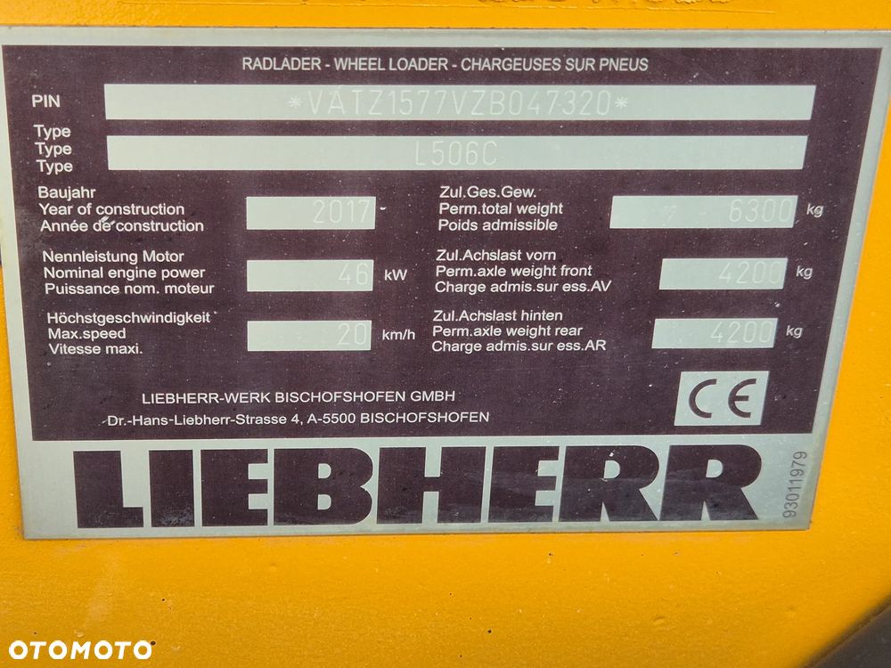 Liebherr L506 COMPACT, 2017 ROK, TYLKO 2161 MTH, Z NIEMIEC, 504, 507, 508, 509, - 14
