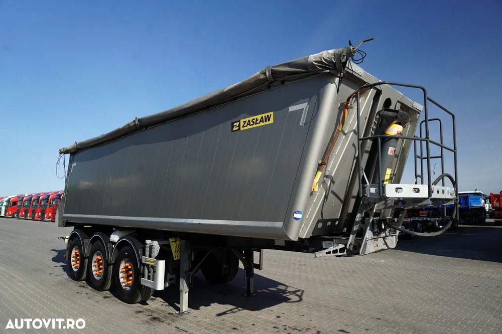 Zaslaw BASCUNĂ ALUMINIU / 35 m³ / 2x AXE RIDICATIVE / AXE SAF - 2