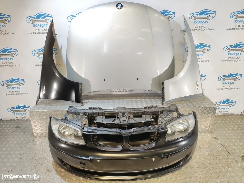 FRENTE COMPLETA BMW SERIE 1 E87 E81 LCI CAPOT PARACHOQUES SENSORES GUARDA-LAMAS OTICAS RADIADOR VENTILADOR FRENTE FIBRA REFORÇO - 9