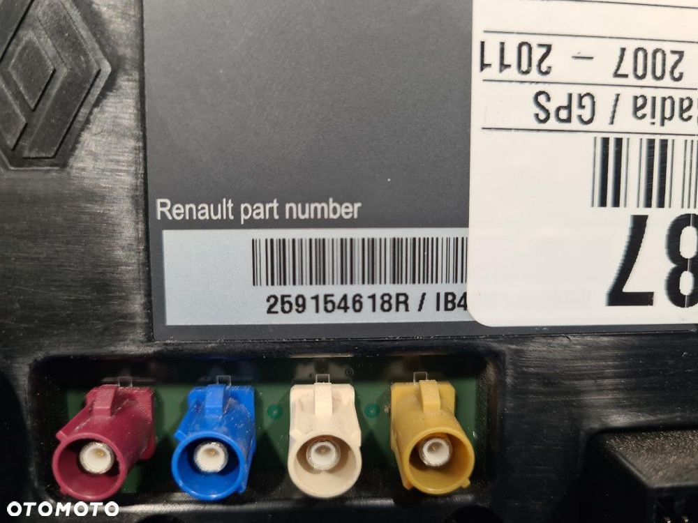 RENAULT LAGUNA III WYŚWIETLACZ RADIA / GPS 259154618R - 8