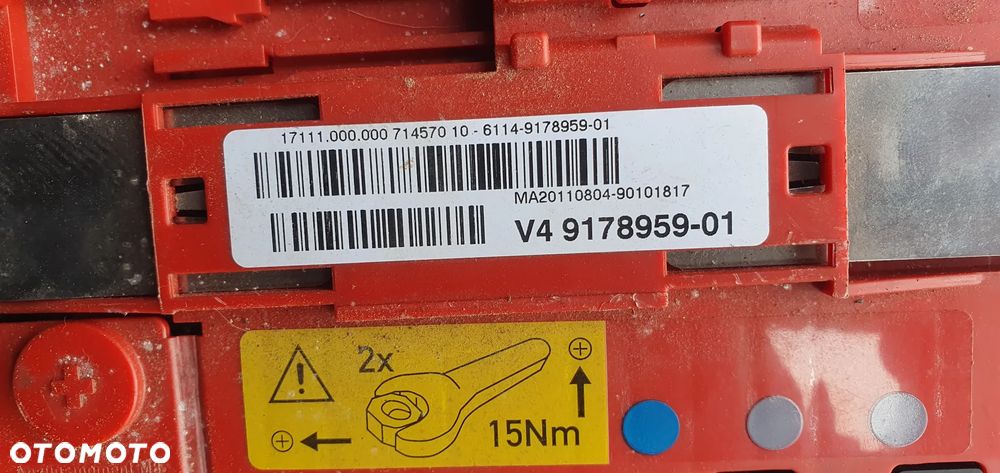 Klema plusowa pirotechniczna kabel BMW X5 E70 9217004 9178959 - 9