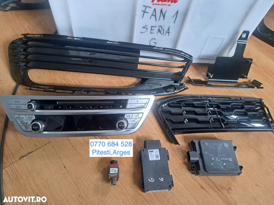modul calculator ECU senzor radar side assist camera side asist distronic radar suport radar/distronic ACC Panou clima Display Touch Grila Bara Fata Dreapta Grila Bara Fata Stanga bmw Seria 5 7 G11 G12 G30 - 1