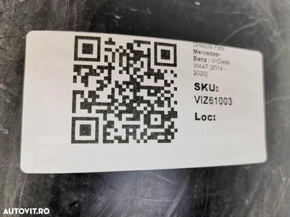 Carenaj Dreapta Fata Mercedes-Benz  V-Class W447 [2014 - 2020] Origina - 8