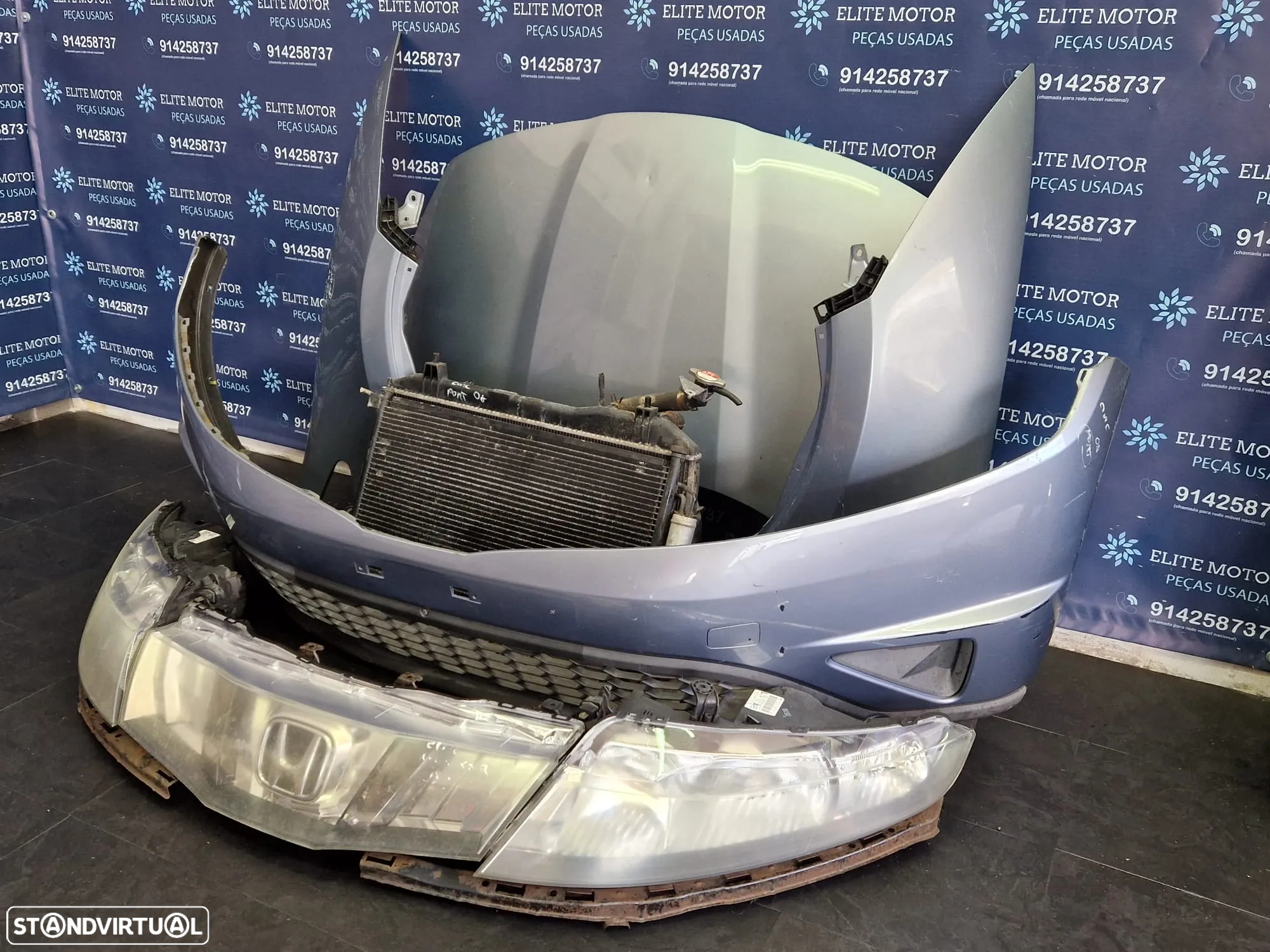 Frente completa usada HONDA CIVIC VIII 8 FN 2.2 capot parachoques guardalamas oticas radiadores - 2