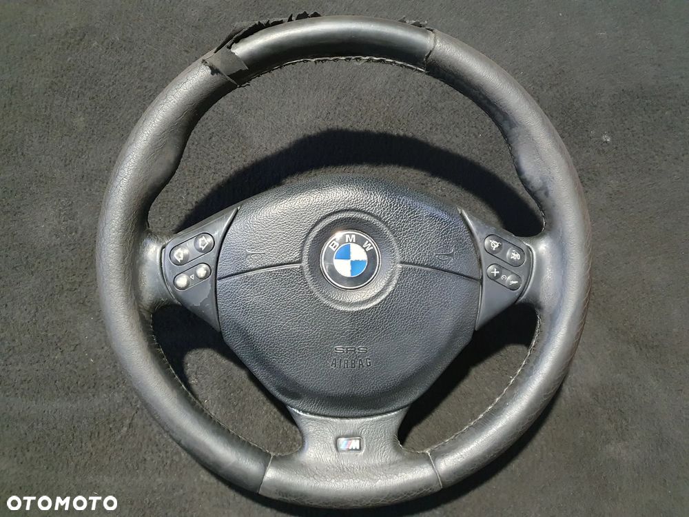 KIEROWNICA Z PODUSZKĄ BMW E39 M PAKIET SKÓRA MULTIFUNKCYJNA - 1