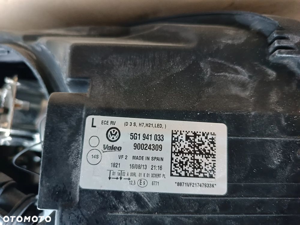 Bi-xenon przedni lewy LED VW Golf VII lampa 5G1941033 reflektor - 6