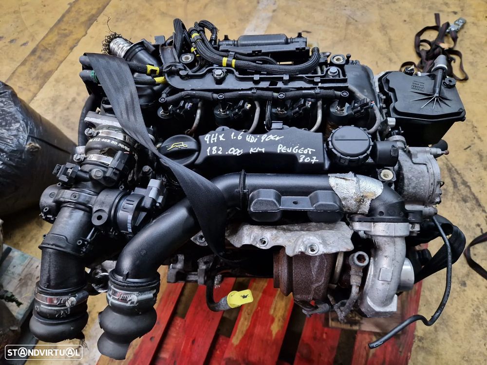 Motor usado 9HX PEUGEOT 307 1.6 HDI 90CV 207 206 308 3008 PARTNER CITROEN C4 C5 407 MINI FORD MAZDA - 1