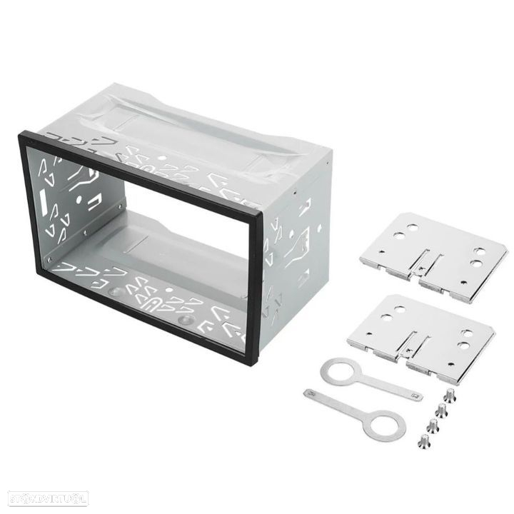 Moldura auto rádio 2 Din universal multimarcas + aro de acabamento - 2