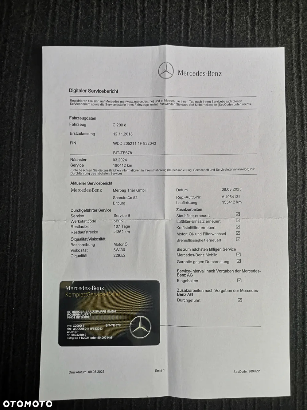 Mercedes-Benz Klasa C 200 d T 9G-TRONIC - 9