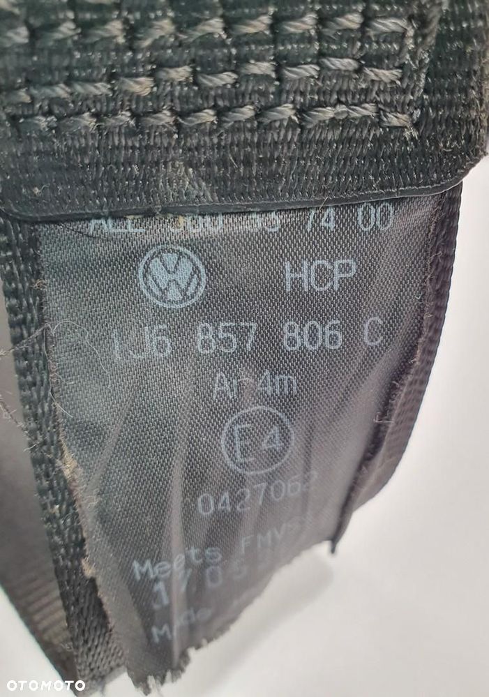 PAS BEZPIECZEŃSTWA PRAWY TYŁ TYLNY VW GOLF IV 1J6857806C - 2
