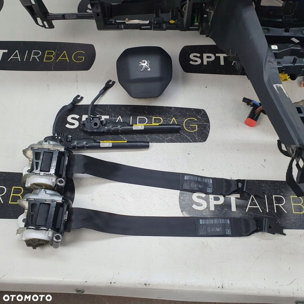 PEUGEOT 3008 II 5008 II DESKA ROZDZIELCZA GUMA KONSOLA KOKPIT PULPIT PODUSZKI AIRBAG AIR BAG PASY KIT SET - 5