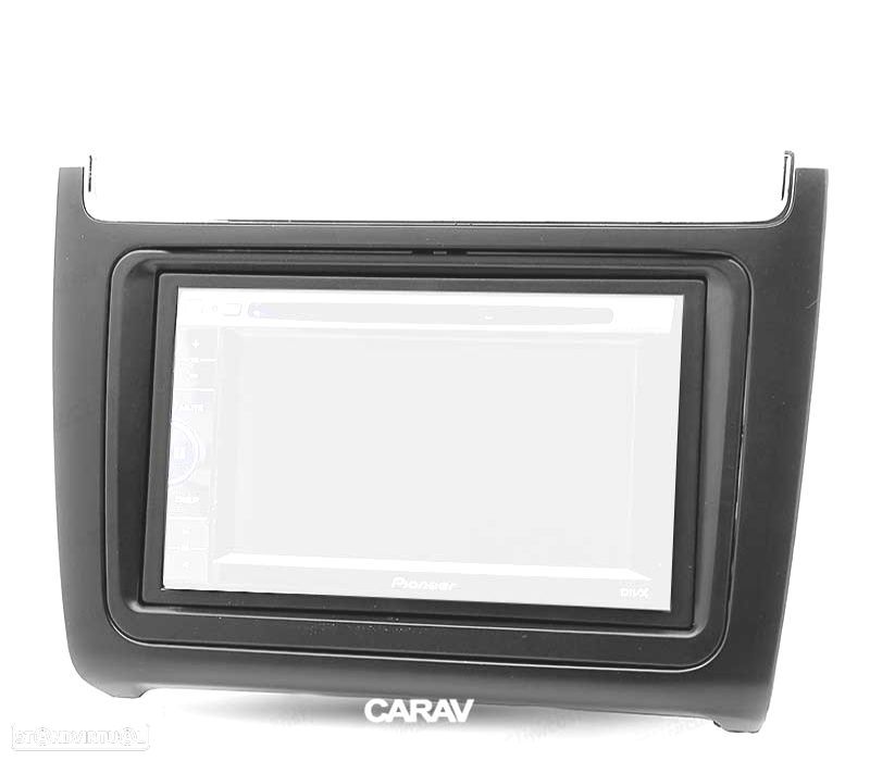 MOLDURA ADAPTADOR PRETO PARA RADIO 2-DIN PARA VOLKSWAGEN VW POLO 14+ - 1
