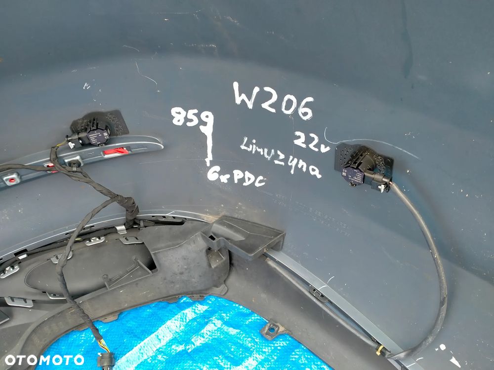 MERCEDES C W206 SEDAN / 859 / ZDERZAK TYLNY TYŁ / 6x PDC / Instalacja / Hak / KOMPLETNY - 2