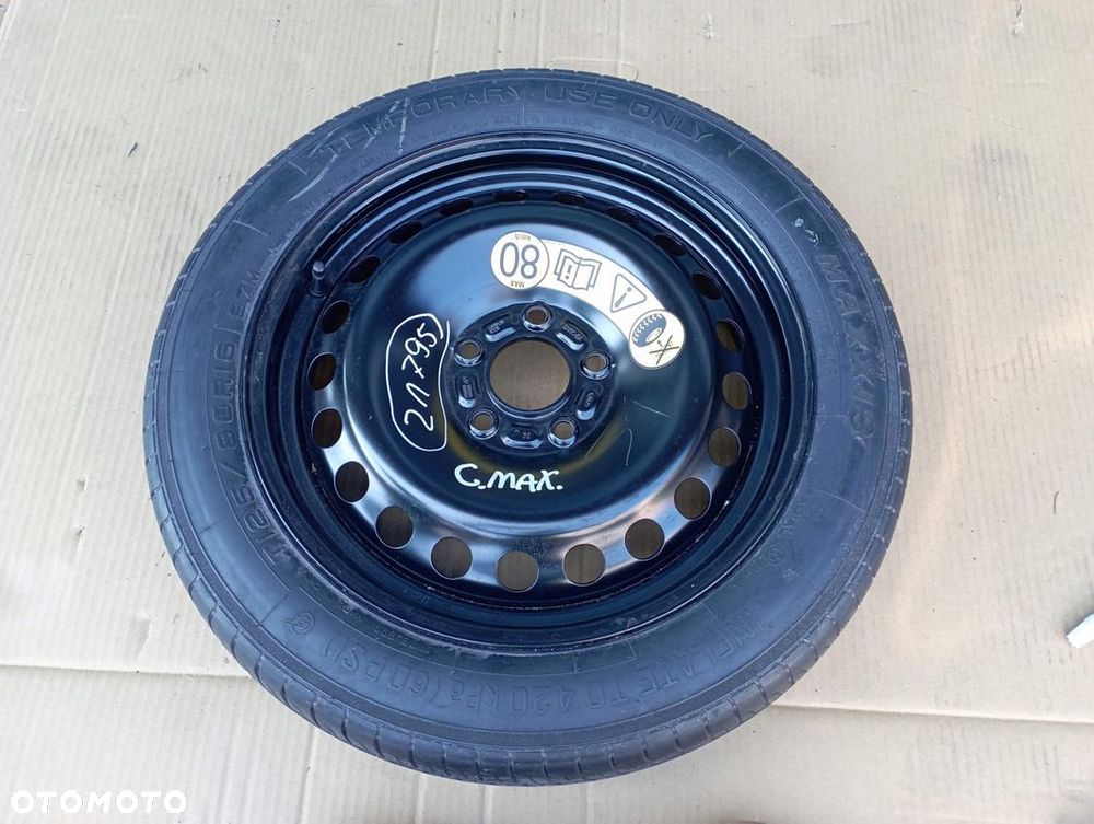 FORD C-MAX CMAX II 2 KOŁO ZAPASOWE ZAPAS 125/80 16" ET25 4.00Bx16 - 1