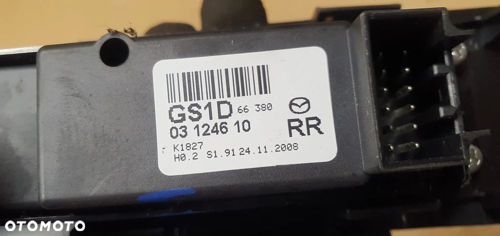 Przełącznik szyby prawy tył tylny Mazda 6 II GS1D66380 - 5