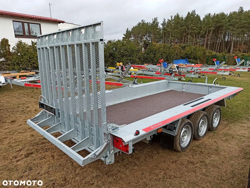 TEMARED Przyczepa koparkowa 3 osie BUILDER 4018 pod koparkę duża MOCNA - 2