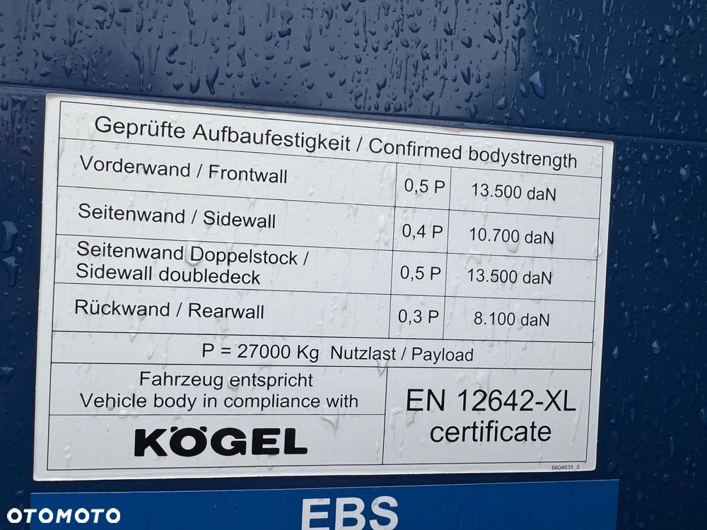 Kögel Mega 2,90-3,00m, 435/50R19,5, SAF!! - 31