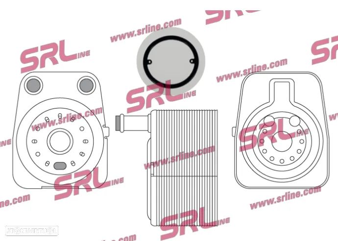 Radiador Permutador do óleo do motor Audi A3 8P A4 B6 B7 B8 Q5 Q7 Seat Ibiza 6L Leon 1M 1PVw Golf VI V VI 038117021A - 1