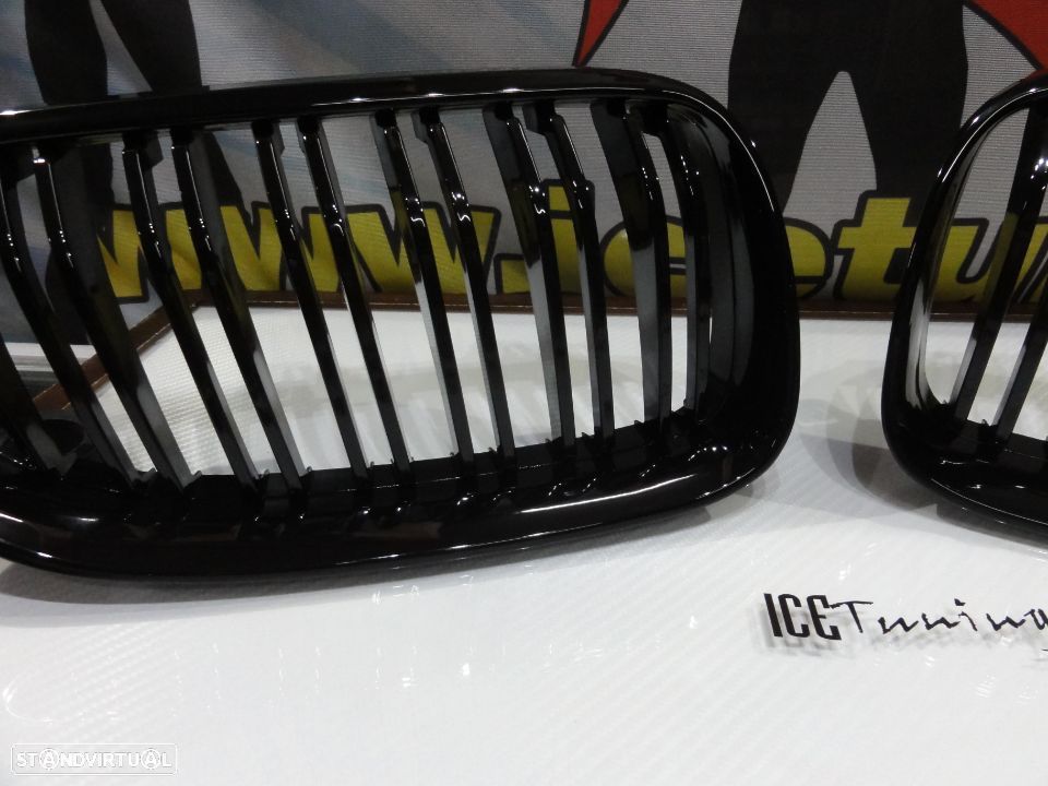 Grelha frontal BMW E92 / E93 LCI 10-13 M4 look / dupla lâmina em preto piano brilhante - 6