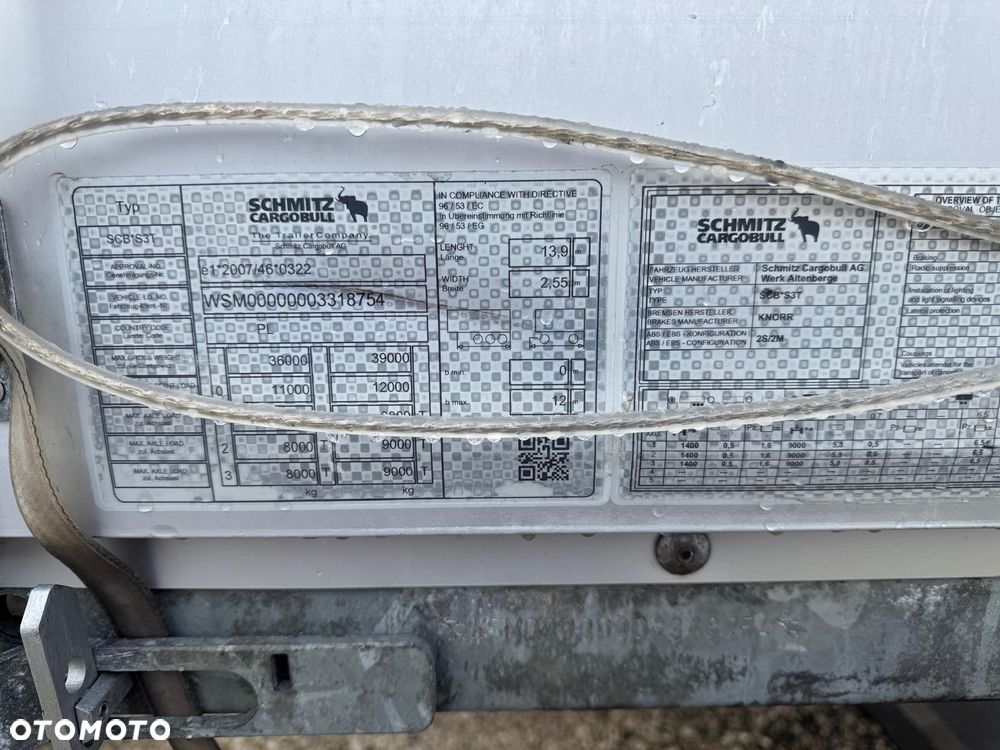 Schmitz Cargobull VARIOS- naczepa typu standard lub mega Dach podnoszony regulowany 10 sztuk Sprzedam. Koła 385/55R22,5 - 12