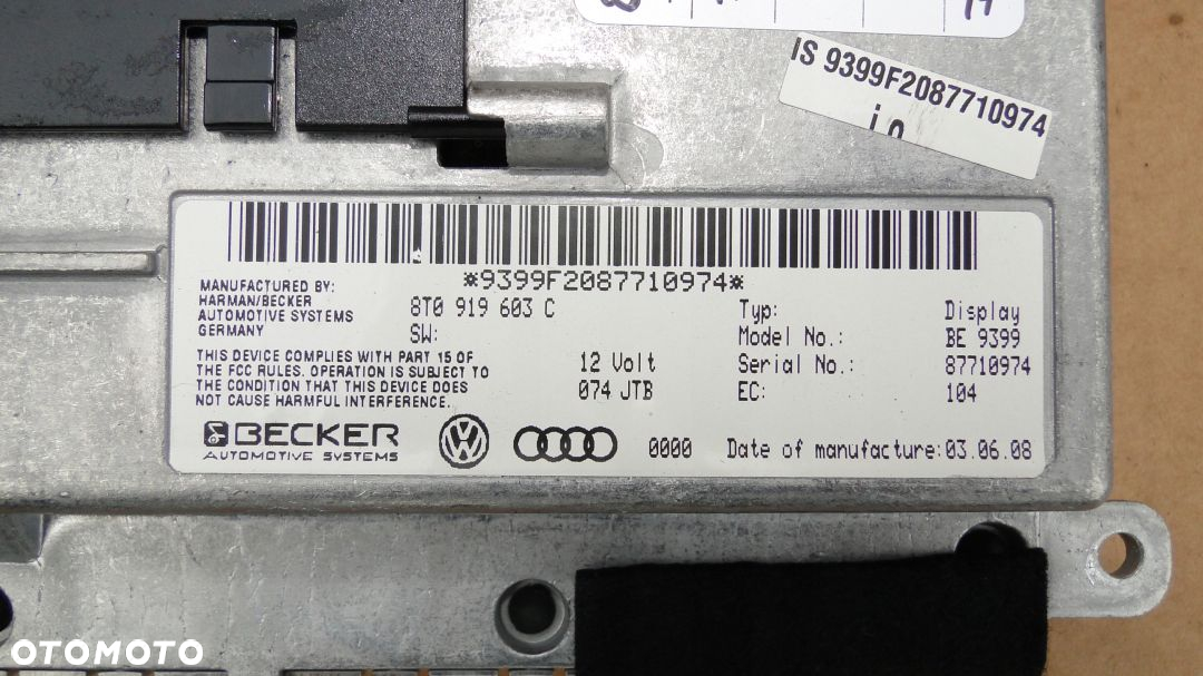 AUDI A6 RS6 C6 WYŚWIETLACZ EKRAN MONITOR NAWIGACJI - 4