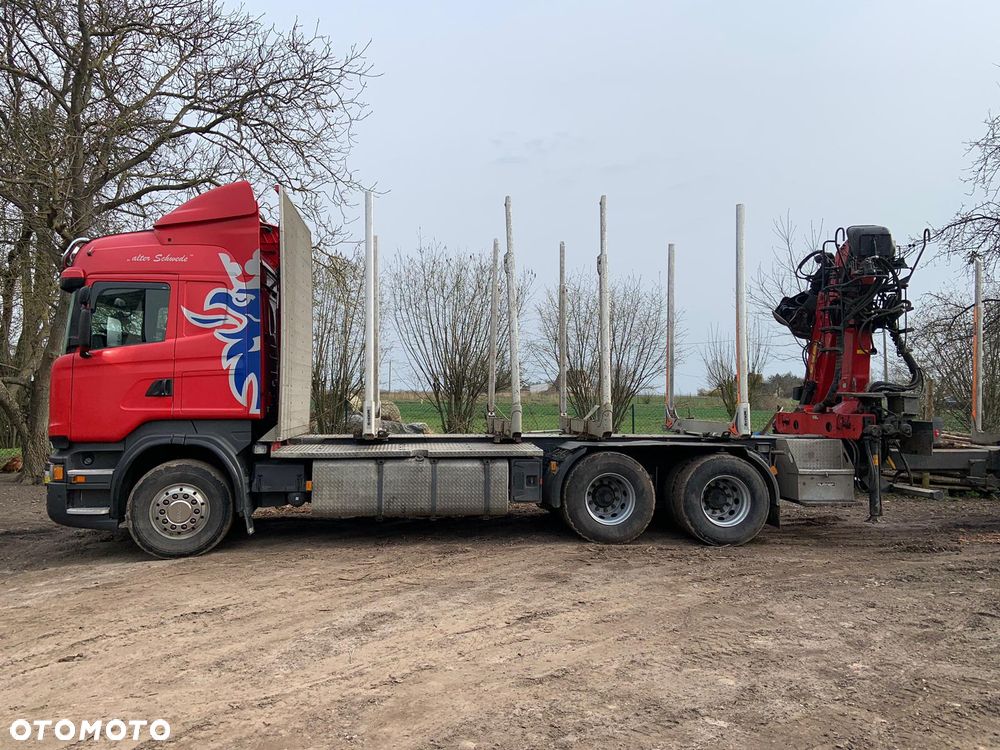 Scania R580 V8 2016r Scania R560 V8 2014r Scania R500 V8 2013r do drewna drzewa lasu dłużycy kłody dźwig epsilon loglift wózek doll huttner przyczepa do transportu drewna - 29