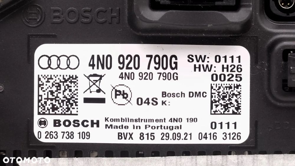 Licznik witrualny Ekran zegar Audi A8 D5 4N0920790G - 9