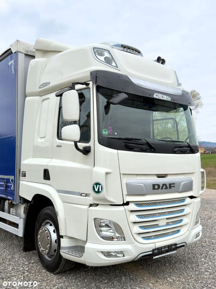 DAF CF320 / FIRANKA / WINDA  / 22 PALETY / KLIMA POSTOJOWA / E6 / 9300 ŁADOWNOŚĆ / NISKI PRZEBIEG / AUTOMAT / SYPIALKA /JEDEN WŁAŚCICIEL / SPROWADZONY / PALET / 2019 / - 7