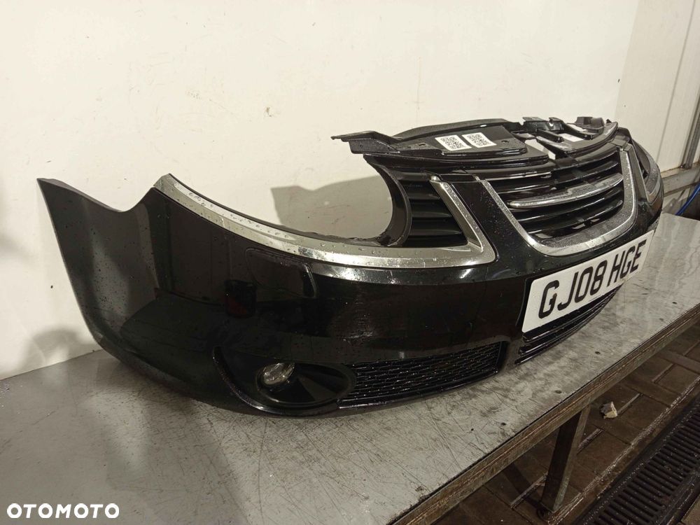 ^ ZDERZAK PRZÓD PRZEDNI DO SAAB 9-5 95 DRUGI LIFT 2 FL CZARNY SPRYSKIWACZE LAMP XENON HALOGENY - 3