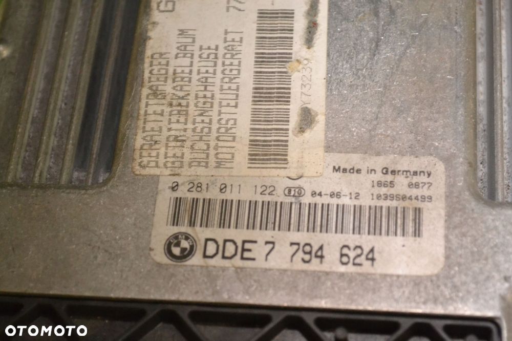 BMW E46 320D M47 150KM M47N KOMPUTER STEROWNIK EWS ZESTAW STARTOWY 7794624 - 2