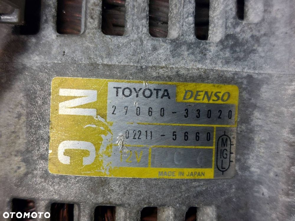 ALTERNATOR TOYOTA YARIS I 1.4 D4D 27060-33020 - 2