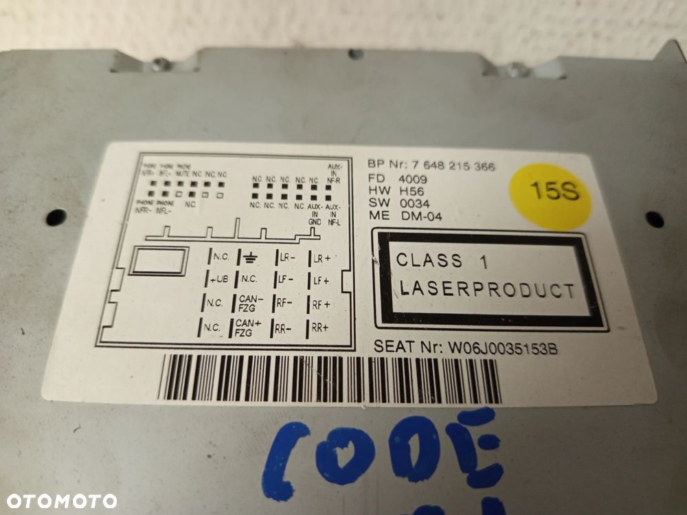 RADIO CD ORYGINALNE SEAT IBIZA IV 6J 6J0035153B - 4