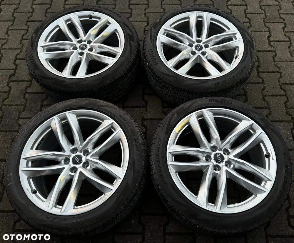 Audi Q7 Q8 4M felgi koła oryginał 21" 4M0601025AJ ET31 opony Pirelli 285 40 21 - 1