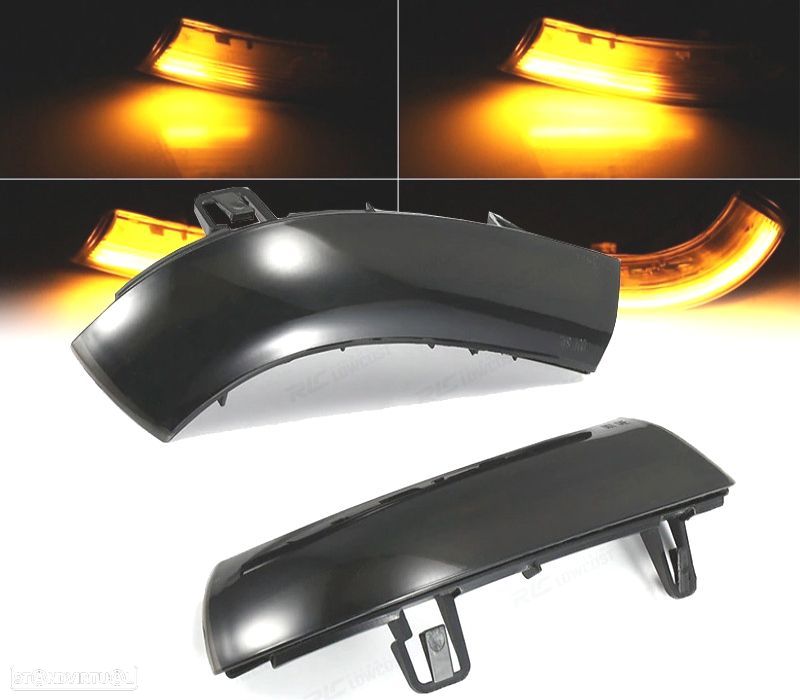 INTERMITENTES LED DINAMICO ESPELHO RETROVISOR GOLF EOS JETTA PASSAT ALHAMBRA 03-11 FUMADOS - 1
