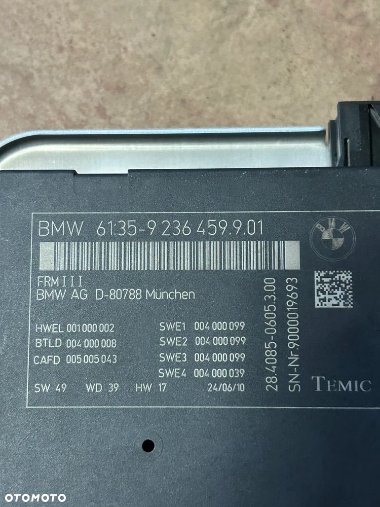 MODUŁ ŚWIATEŁ STEROWNIK BMW F07 F01 F10 9236459 - 3