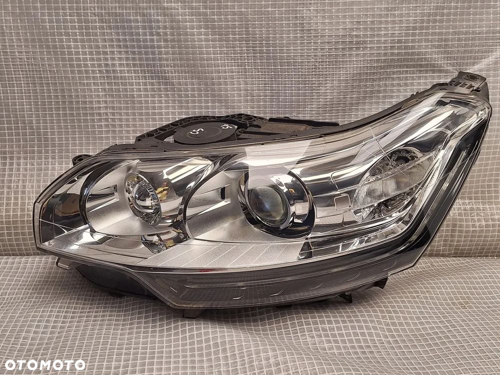 citroen c5 III x7 lift 2011-2017 lampa przod lewa xenon lewy led 9674399580 orginal demontaz europa - 2