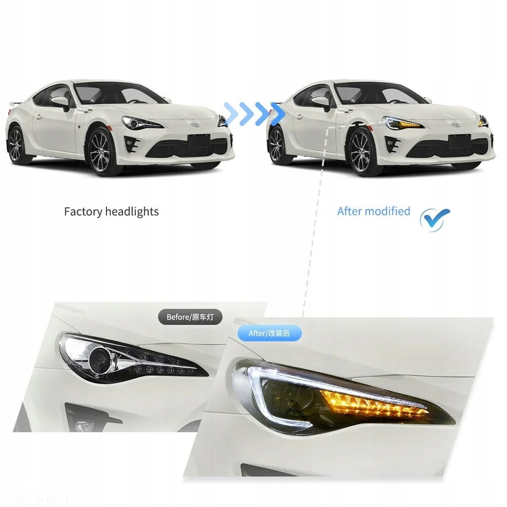Reflektor Lampa kpl Led Bi Xenon D2s Dynamiczne Toyota GT86 Gt-86 Frz Brz - 14