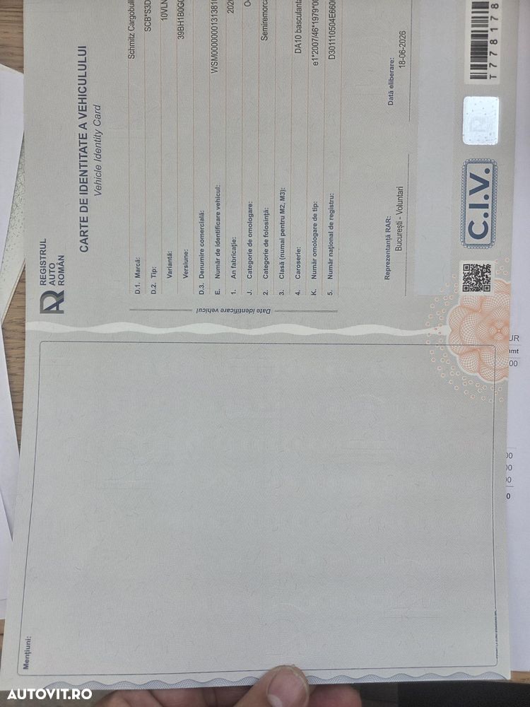 Schmitz Cargobull 10 BUCATI-basculabile 2020, prelata, scena vizitare, jante ALUMINIU, carte identitate RAR, tara propie 6,458kg, 28mc, picioare rabatabile, protectiie laterale si spate, posibilitate leasing, rulate in GERMANIA-STARE BUNA-PROMOMOTIE 22.900 EUR+Tva - 15