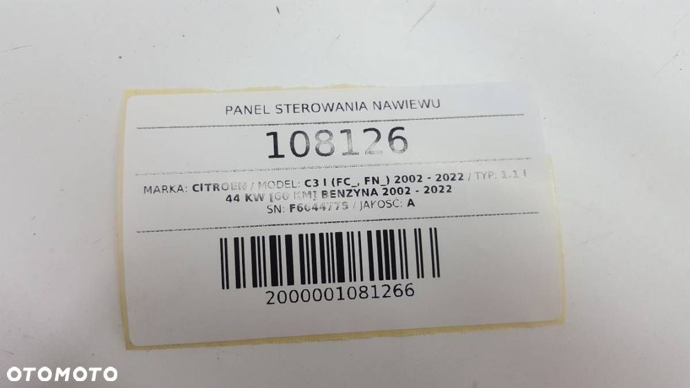 PANEL NAWIEWU F664477S CITROEN C3 I EUROPA - 6